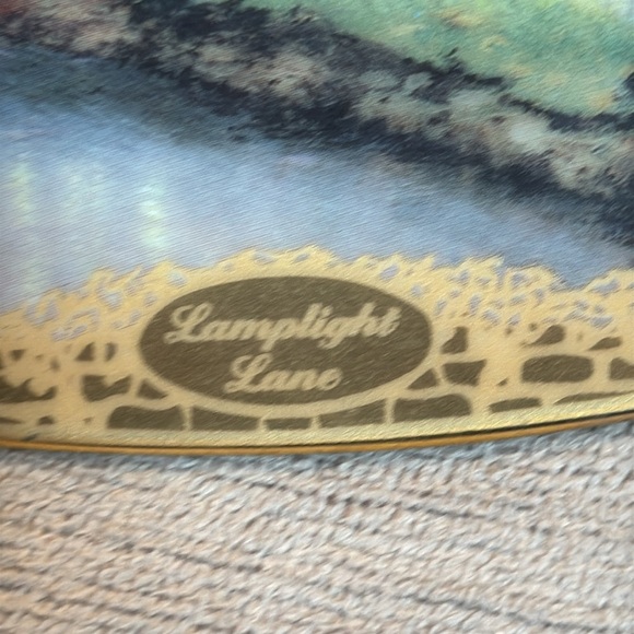 Thomas Kinkade Lamplight Lane 2nd Lamplight Village Collector Plate 6964 NO COA - Picture 2 of 6